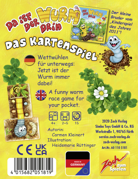 Zoch 601105181 - Da ist der Wurm drin - Das Kartenspiel